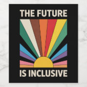 未来はインクルーシブLGBTQプライドアリー・レインボー ワインラベル (シングルラベル)