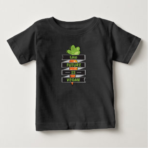 未来はビーガンです ベビーTシャツ