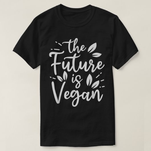 未来はビーガンのベジェおもしろいー Tシャツ (デザイン正面)