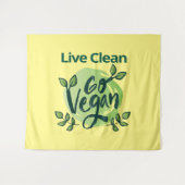 未来はビーガンデザイン タペストリー (正面(横))