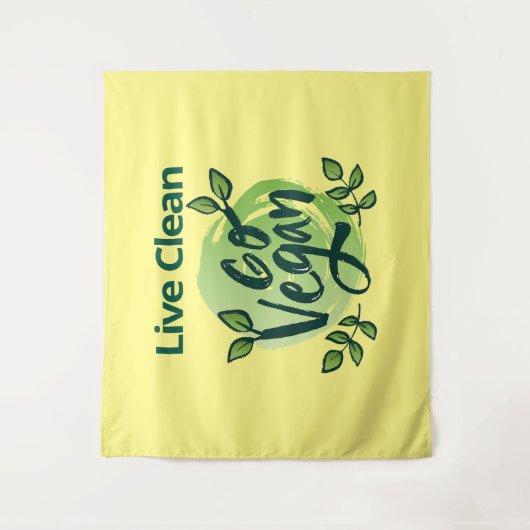 未来はビーガンデザイン タペストリー (正面)