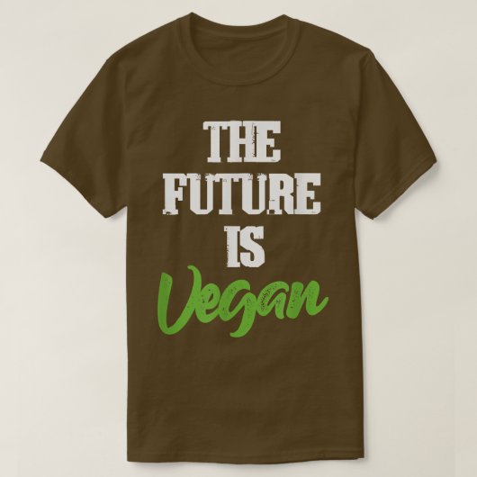 未来はビーガンベジタリアンVeganism植物ベース Tシャツ (デザイン正面)
