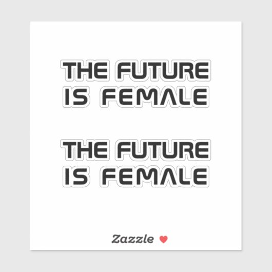 未来はメス黒モダンタイポグラフィ2 シール (シート)