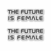 未来はメス黒モダンタイポグラフィ2 シール (正面)