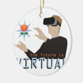 未来は事実上です セラミックオーナメント (左)