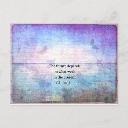 未来は今の我々の行いにかかっている。 ポストカード (正面)