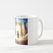未来は今始まる卒業記念マグカップ コーヒーマグカップ (正面右)