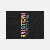 未来は包括的な自閉症の意識とティーである フリースブランケット (正面(横))