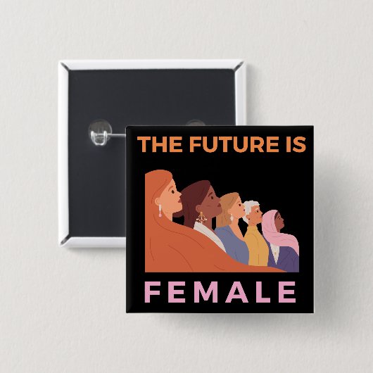 未来は女だ 缶バッジ (正面&裏面)