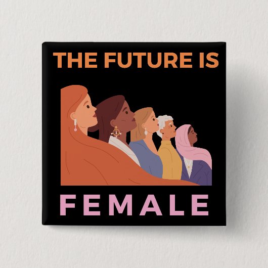 未来は女だ 缶バッジ (正面)