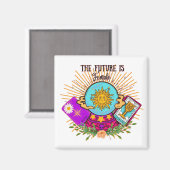 未来は女子クリスタルボール マグネット (正面/裏面)