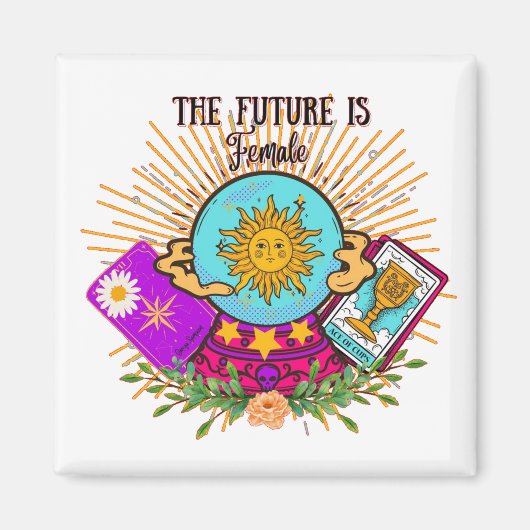 未来は女子クリスタルボール マグネット (正面)