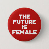 未来は女性だ。 缶バッジ (正面)