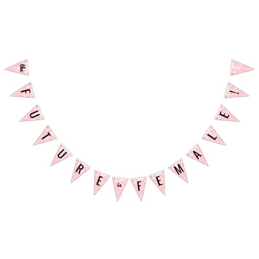 未来は女性の旗布の旗です バンティングフラッグ (全)