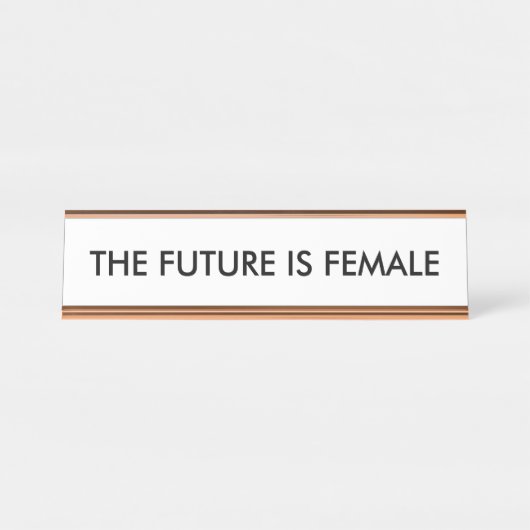 未来は女性の机の名札です デスクネームプレート (正面)