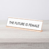 未来は女性の机の名札です デスクネームプレート (正面)