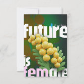 未来は女性グリーティングカード – Dark Edition サンキューカード (正面)