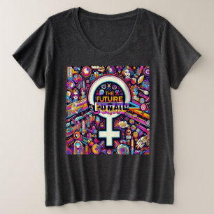 未来は女性プラスサイズの基本 プラスサイズTシャツ