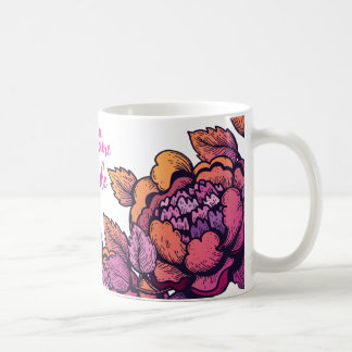 未来は女性レタリング コーヒーマグカップ