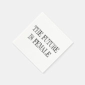 未来は女性ヴィンテージ スタンダードカクテルナプキン (角)