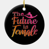 未来は女性引用文 – フェミニスト体操 セラミックオーナメント (裏面)