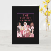 未来は女性 カード (黄色い花)