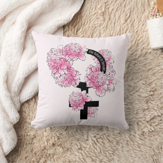 未来は女性 クッション (ブランケット)