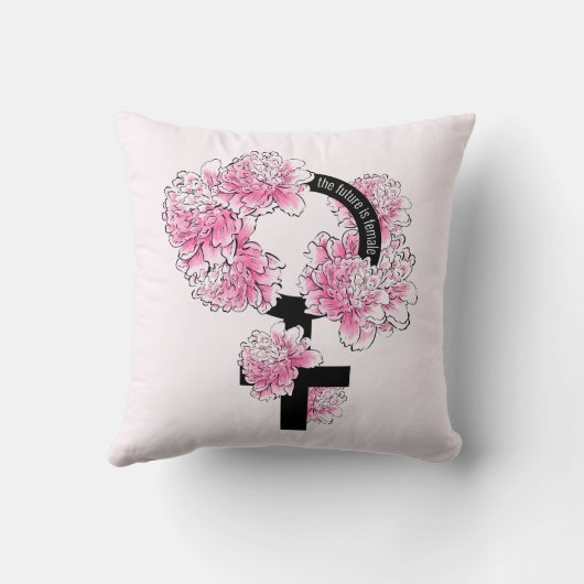 未来は女性 クッション (裏面)