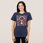 未来は女性 トライブレンドTシャツ (正面全面)