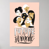 未来は女性 |フェミやる気を起こさせるニスト引用文 ポスター (正面)