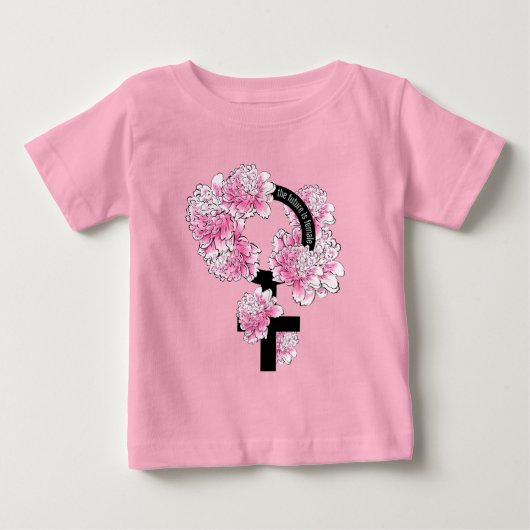 未来は女性 ベビーTシャツ (正面)