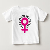 未来は女性 ベビーTシャツ (正面)