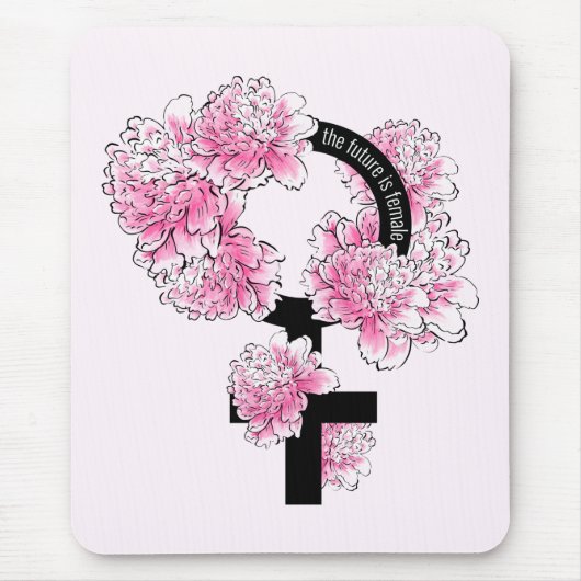 未来は女性 マウスパッド (正面)