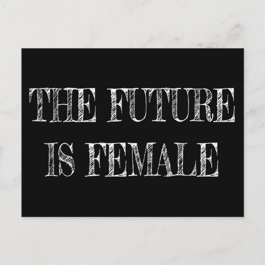 未来は女性 ヴィンテージ ポストカード (正面)