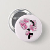 未来は女性 缶バッジ (正面&裏面)