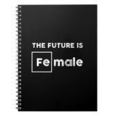 未来は女性 | Feシンボルブラックノートブック ノートブック (正面)