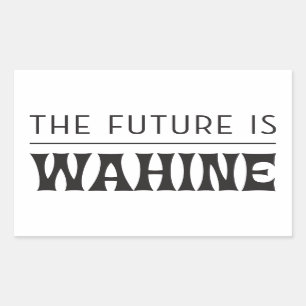 未来は女性/Wahineです 長方形シール
