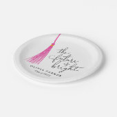 未来は明るいグラードパーティーピンクタッセル ペーパープレート (アングル)