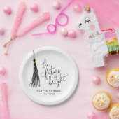 未来は明るいグラードパーティーブラックタッセル ペーパープレート (パーティー)