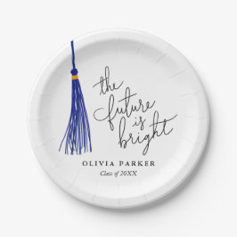 未来は明るいグラードパーティーブルータッセル ペーパープレート