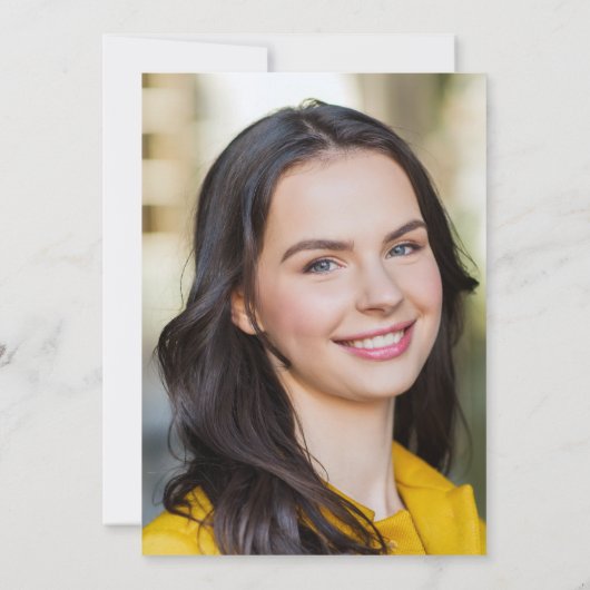 未来は明るいピンクのタッセル卒業パーティー 招待状 (裏面)