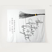 未来は明るいブラックタッセルモダン タペストリー (正面(横))