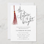 未来は明るいマルーン卒業パーティーの写真 招待状 (正面)