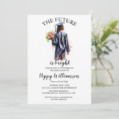 未来は明るい卒業パーティー招待状 招待状 (スタンド正面)