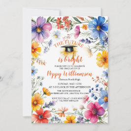 未来は明るい卒業パーティー招待状 招待状