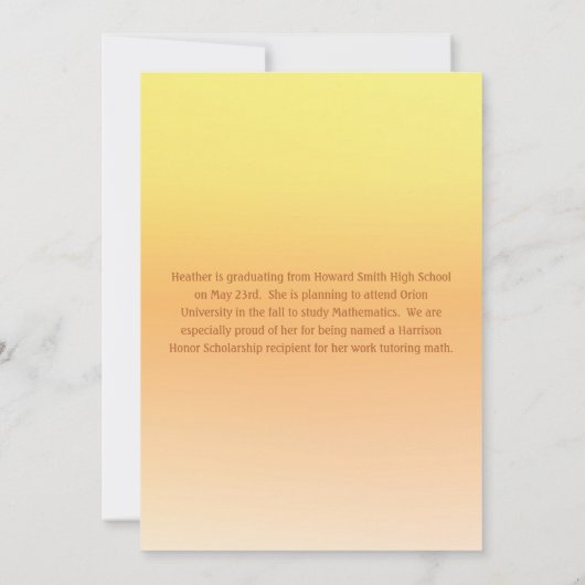 未来は明るい卒業党 招待状 (裏面)