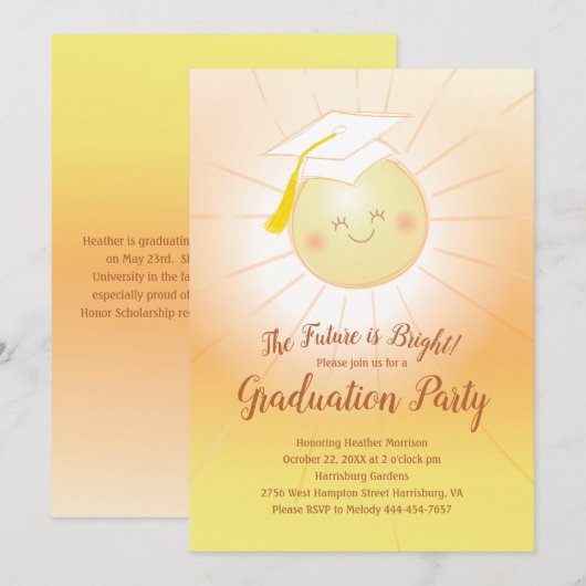 未来は明るい卒業党 招待状 (正面/裏面)
