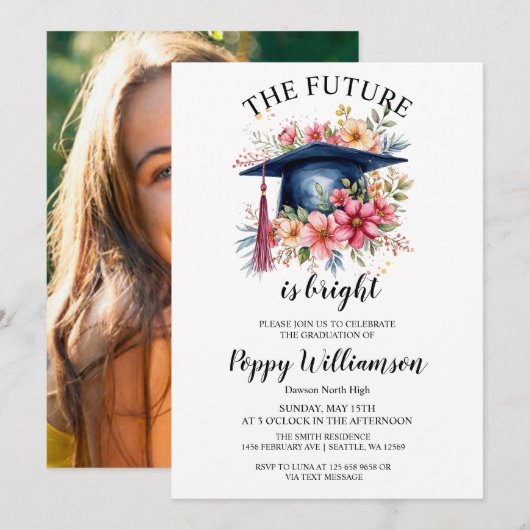 未来は明るい卒業式だ 招待状 (正面/裏面)