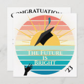 未来は明るい卒業招待状 招待状 (正面/裏面)