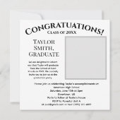 未来は明るい卒業招待状 招待状 (裏面)